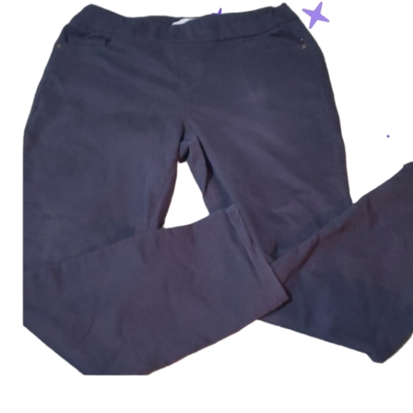 Liz Claiborne stretch waist navy slacks - Picture 1 of 7